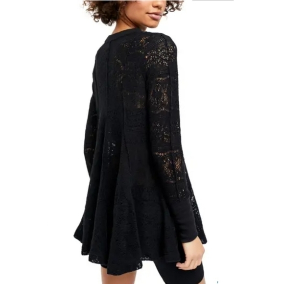 Free People Coffee In The Morning Top sz. XS Black - Picture 2 of 13